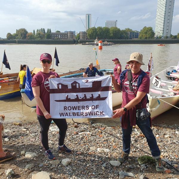 Sam and Rob Webb with the flag2