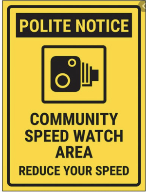 WATCH YOUR SPEED!